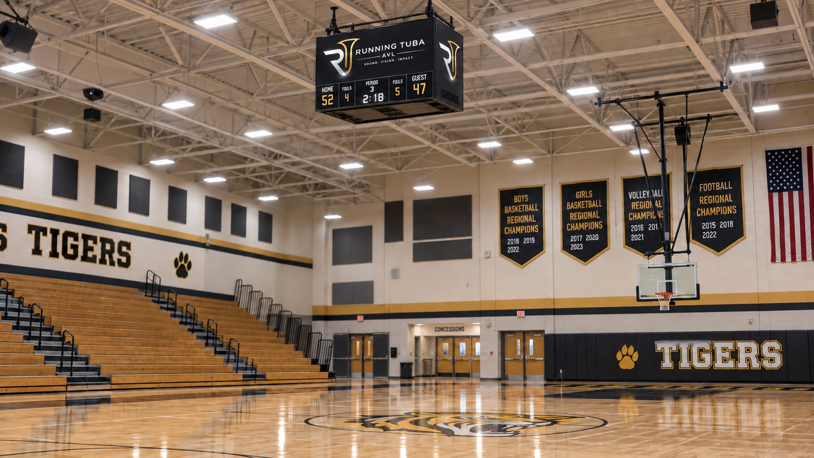 Gymnasium Center-Hung Scoreboard