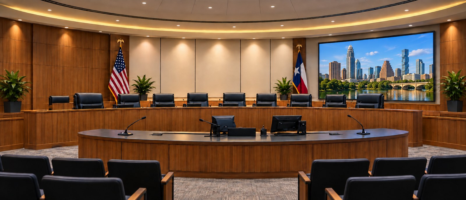 Council Chamber Dais and Display Wall